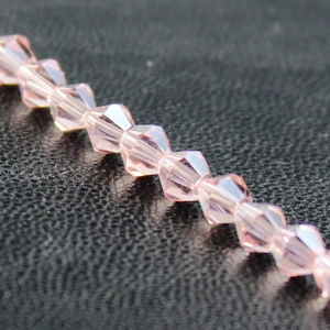 Chinese 4mm Bicone Crystals - Pale Pink AB